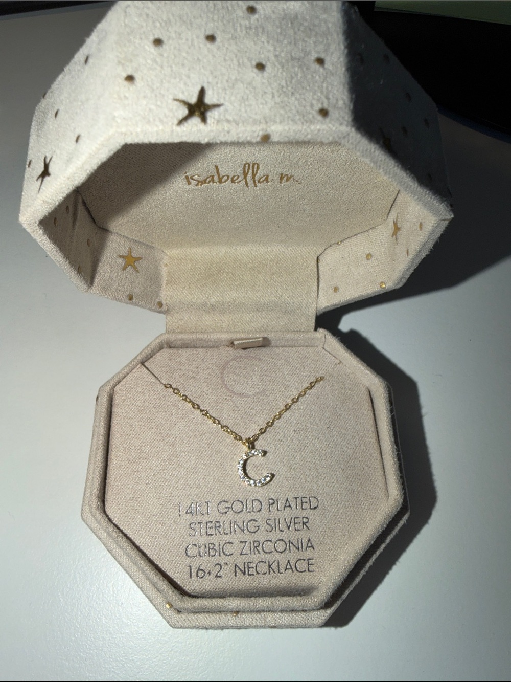 Necklace “C” Initial Gold Plated NEVER WORN